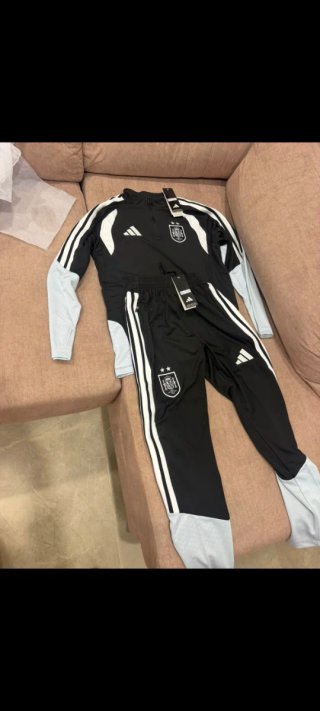 Chándal España Adidas Negro y Blanco