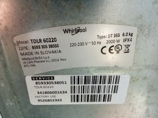 Scheda Elettronica Lavatrice Whirlpool W10789795