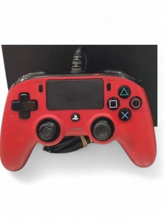 CONSOLA SONY PS4 FAT 500GB + MANDO NACON ROJO CON CABLE + CABLE