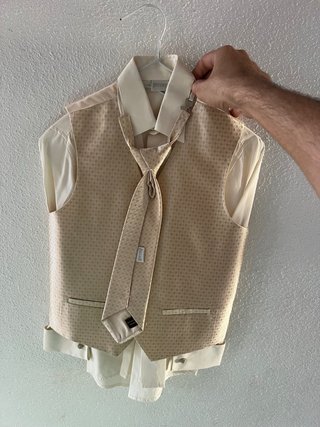 Conjunto Comunión Niño: Camisa,Chaleco, chaqueta