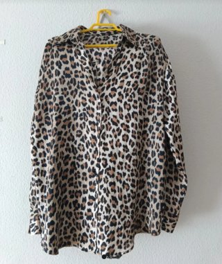 Camisa Leopardo Beige y Marrón