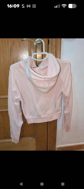 Sudadera Rosa con Capucha y Cremallera