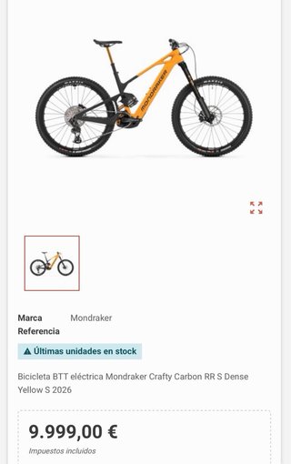 Ebike Mondraker Crafty RRS 2026 REESTRENO