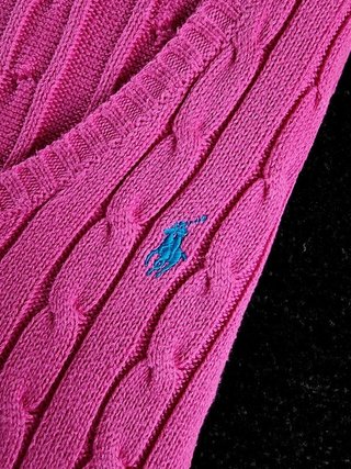 Sweater Cable Knit Polo Ralph Lauren Women M