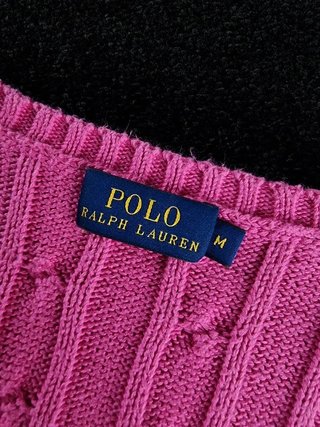 Sweater Cable Knit Polo Ralph Lauren Women M