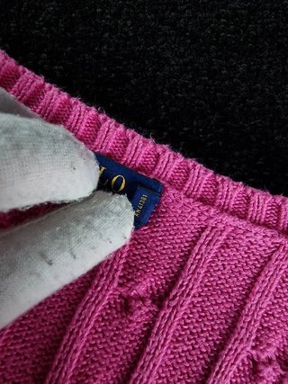 Sweater Cable Knit Polo Ralph Lauren Women M