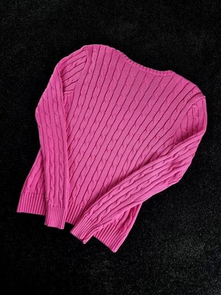 Sweater Cable Knit Polo Ralph Lauren Women M