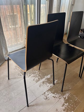 Pack 4 Sillas IKEA MARTIN Negras