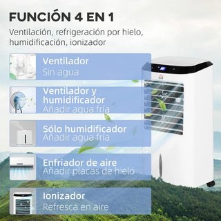 Climatizador Evaporativo 10L 60W LED Blanco