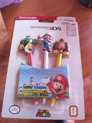Set 3 Stylus Nintendo 3DS Mario Yoshi Donkey Kong