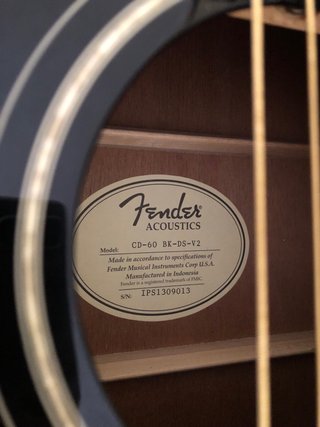 Guitarra Acústica Fender Negra