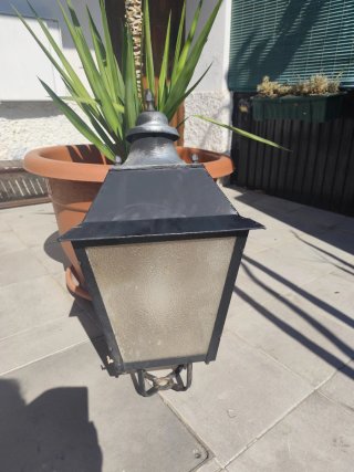 Farol de jardín gigante negro