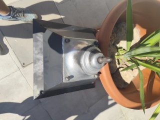 Farol de jardín gigante negro