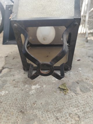 Farol de jardín gigante negro
