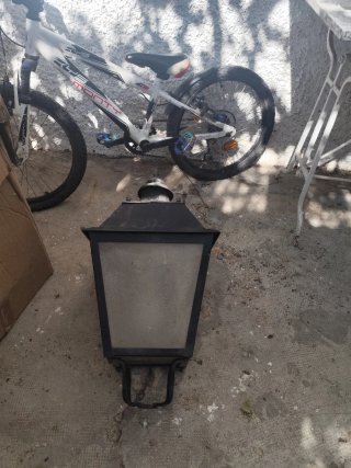 Farol de jardín gigante negro