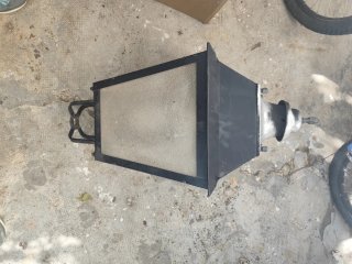 Farol de jardín gigante negro