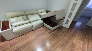 Sofá Chaise Longue y Sillones Relax Piel