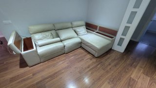 Sofá Chaise Longue y Sillones Relax Piel
