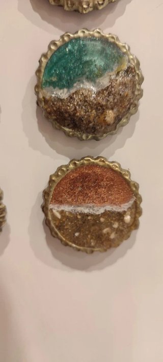 Imanes y llaveros retro chapas recicladas