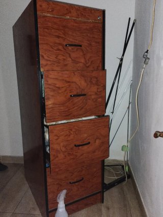 Armario archivador de madera