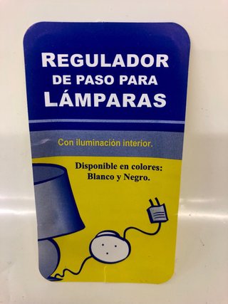 Regulador de paso para lámparas
