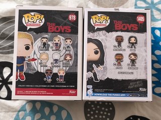 Lote 2 Funkos The Boys: Homelander y Kimiko