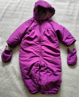 Mono de nieve para bebé morado