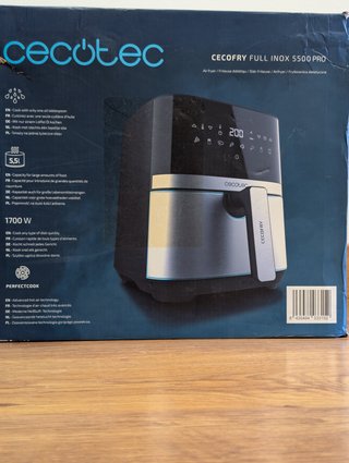 Freidora de aire Cecotec Cecofry 5,5L 1700W inox