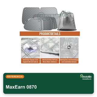 MaxEarn alfombrillas térmicas parasol VW T4 SWB