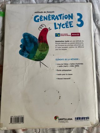 GENERATION LYCEE B2 ELEVE/CAHIER+CD+DVD