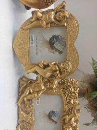 Set 5 Portafoto Angeli Oro Varie Misure