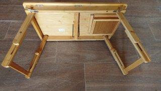 Mesa Plegable Bambú Cama