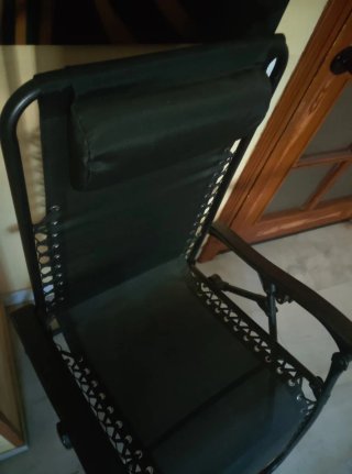 Silla reclinable camping/terraza negra