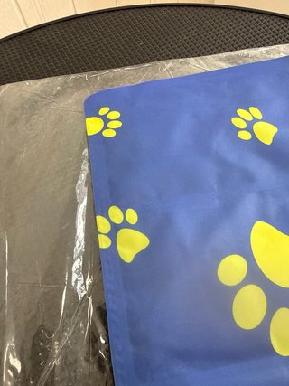 Colchoneta Refrescante Perros Azul/Amarillo
