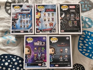 Lote 5 Funkos Marvel