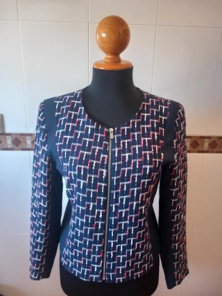 Chaqueta H&M Mujer Azul Multicolor