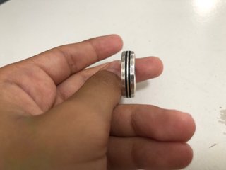 Anillo Plata 925 Hombre Negro