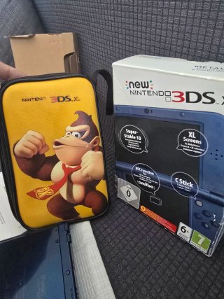 Ips New 3DS XL + Funda , AZUL MATALICO