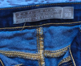 Pantalón Vaquero Zara Azul Oscuro