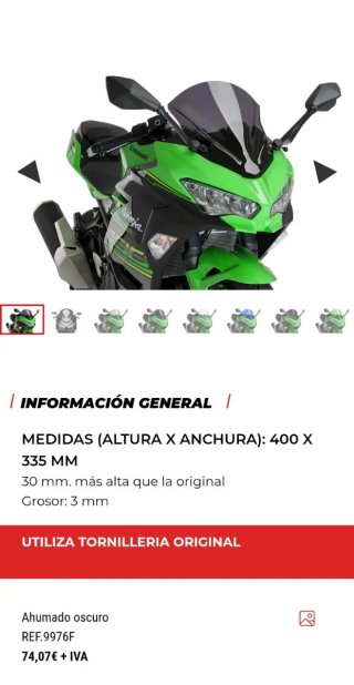 Cúpula Puig Z-Racing Ninja 400