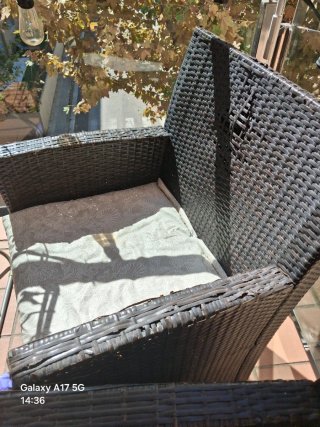 2 Sillones  Exterior Marrón/Gris