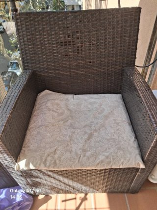 2 Sillones  Exterior Marrón/Gris
