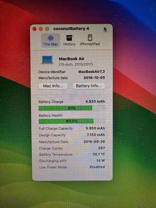 MacBook Air 2015 i5 8GB RAM 500GB SSD