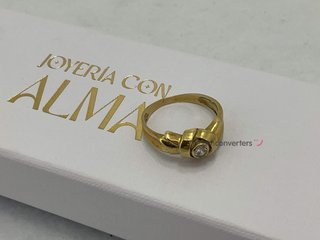 anillo oro 18k con piedra