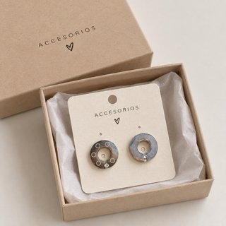 Pendientes de Acero Plateado
