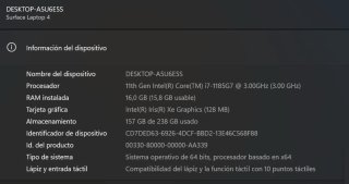 Microsoft Surface Laptop 4 Negro