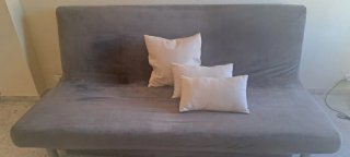 Sofá Cama Gris de 2 Metros 140*200 abierto.