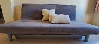 Sofá Cama Gris de 2 Metros 140*200 abierto.