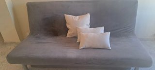 Sofá Cama Gris de 2 Metros 140*200 abierto.