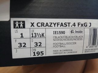 Botas Adidas Fútbol Talla 32 Negras
